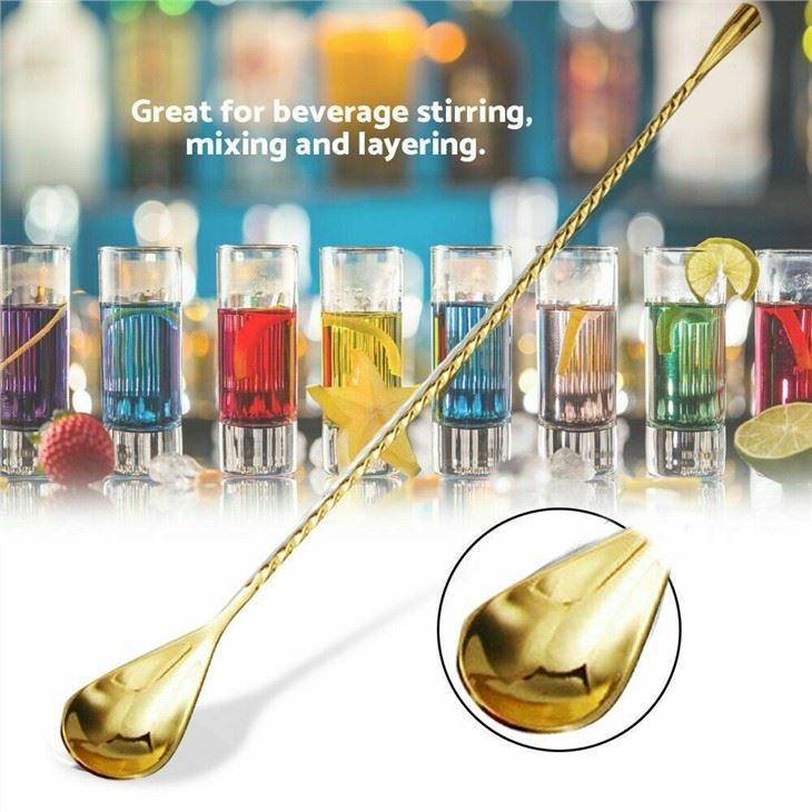 golden Cocktail Professional Mixing Spoon golden Cocktail Professional Mixing Spoon