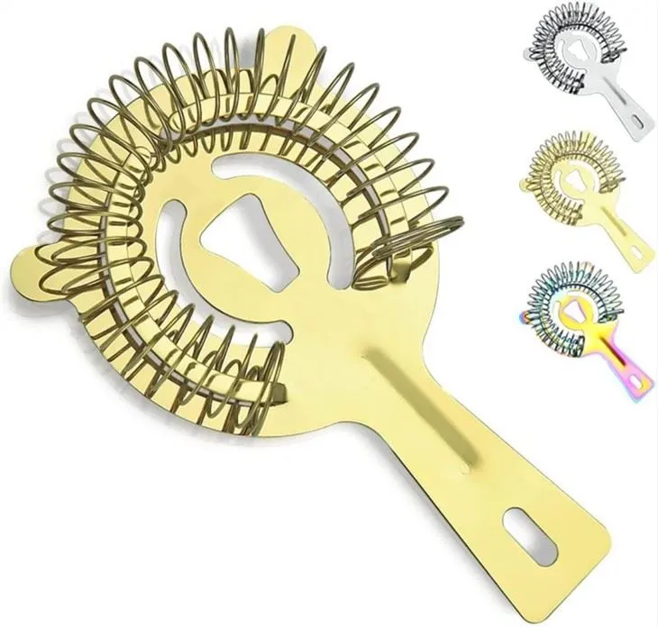 Saringan Koktail Stainless Steel Emas